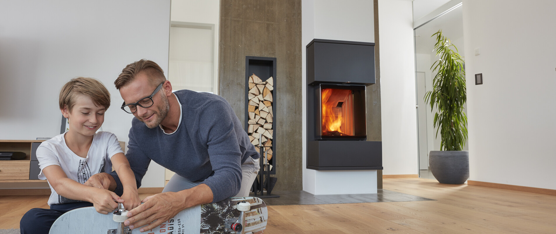 Otec so synom pri krbe