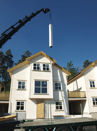 Montering av etasjepipe