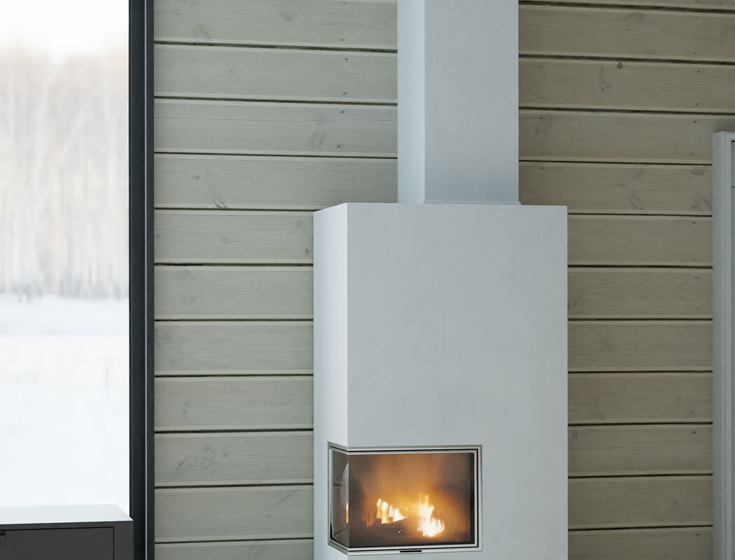 Rondo skorstein over peis