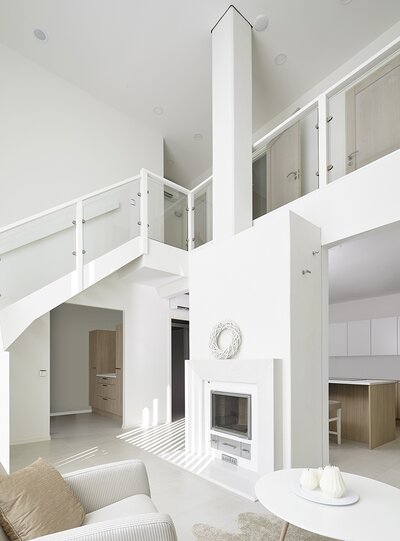 Moderne hus med peis fra Schiedel