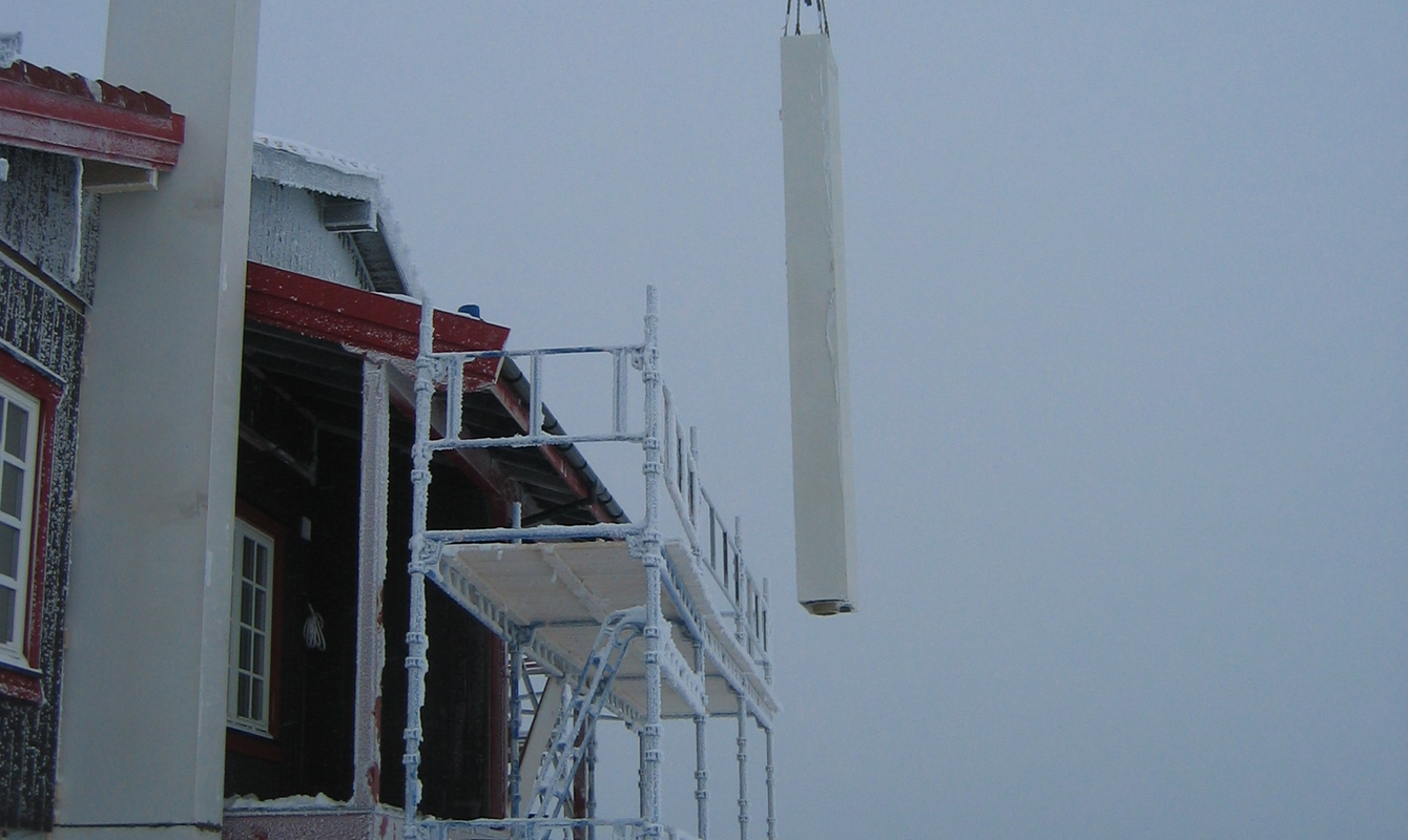 Solid Vent etasjepipe ved montering Fageråsen