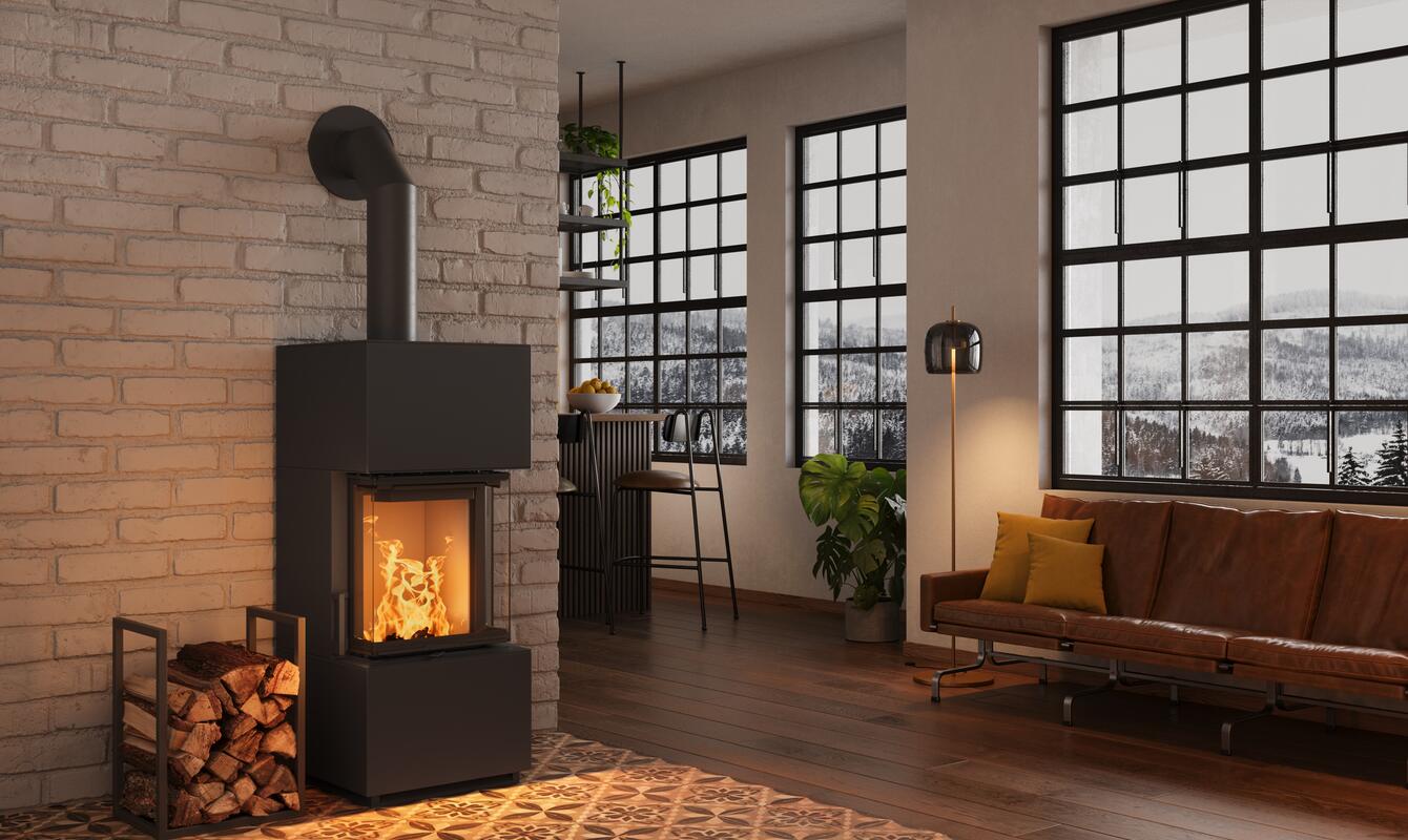 Frittstående peisovn Proteus 