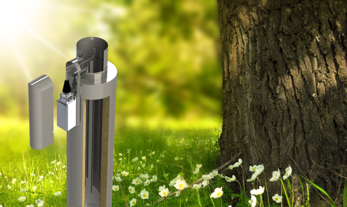 ePURO TOP is the fine dust separator for the chimney outlet