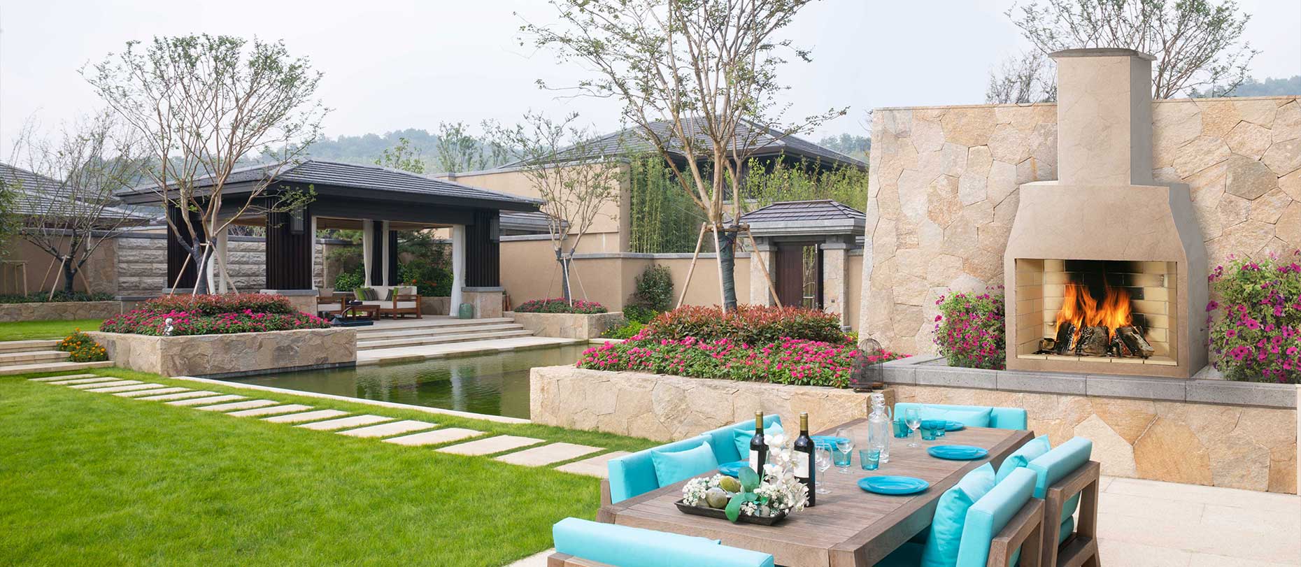 Free Garden Fireplace for the Best Garden Landscape Design.