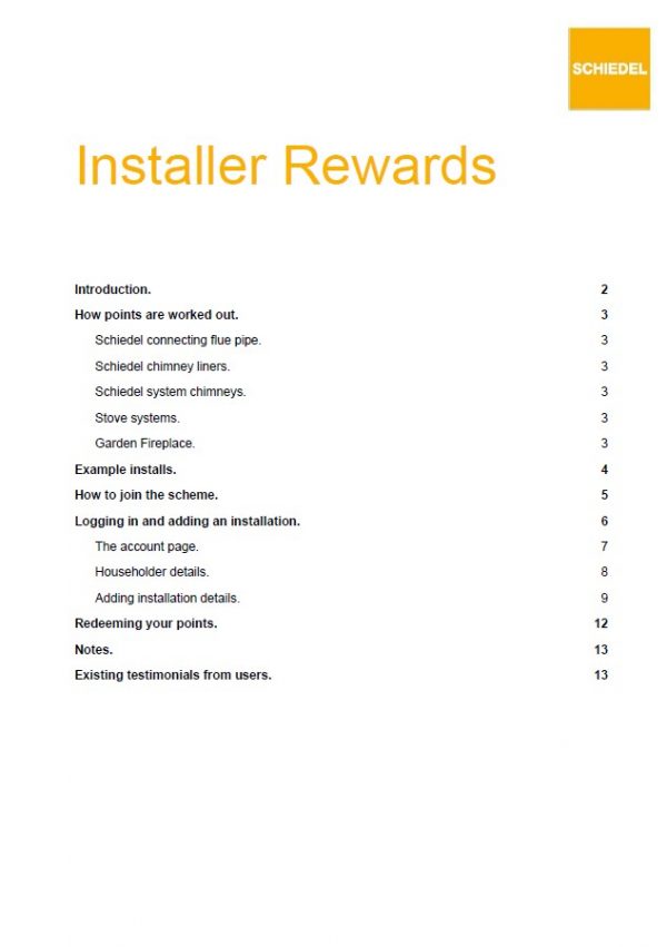 Installer Rewards instruction guide
