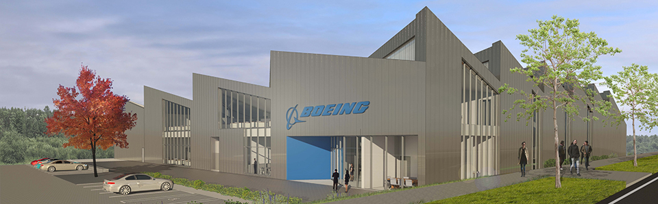 A rendering of the new facility from Boeing - Image from Boeing.co.uk